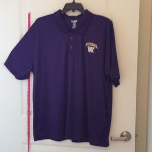 MEN’S NWOT 2X UofW  HUSKIES FOOTBALL POLO SHIRT